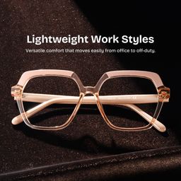 Norah Geometric Beige Glasses0