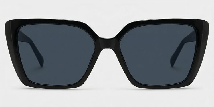 Emery Black Square Sunglasses