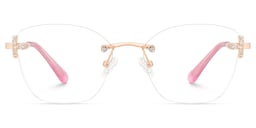 Jaxon Rectangle Rose Gold Glasses1