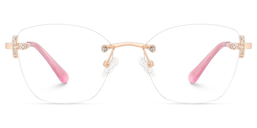 Jaxon Rectangle Rose Gold Glasses