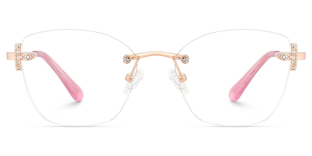 Jaxon Rectangle Rose Gold Glasses