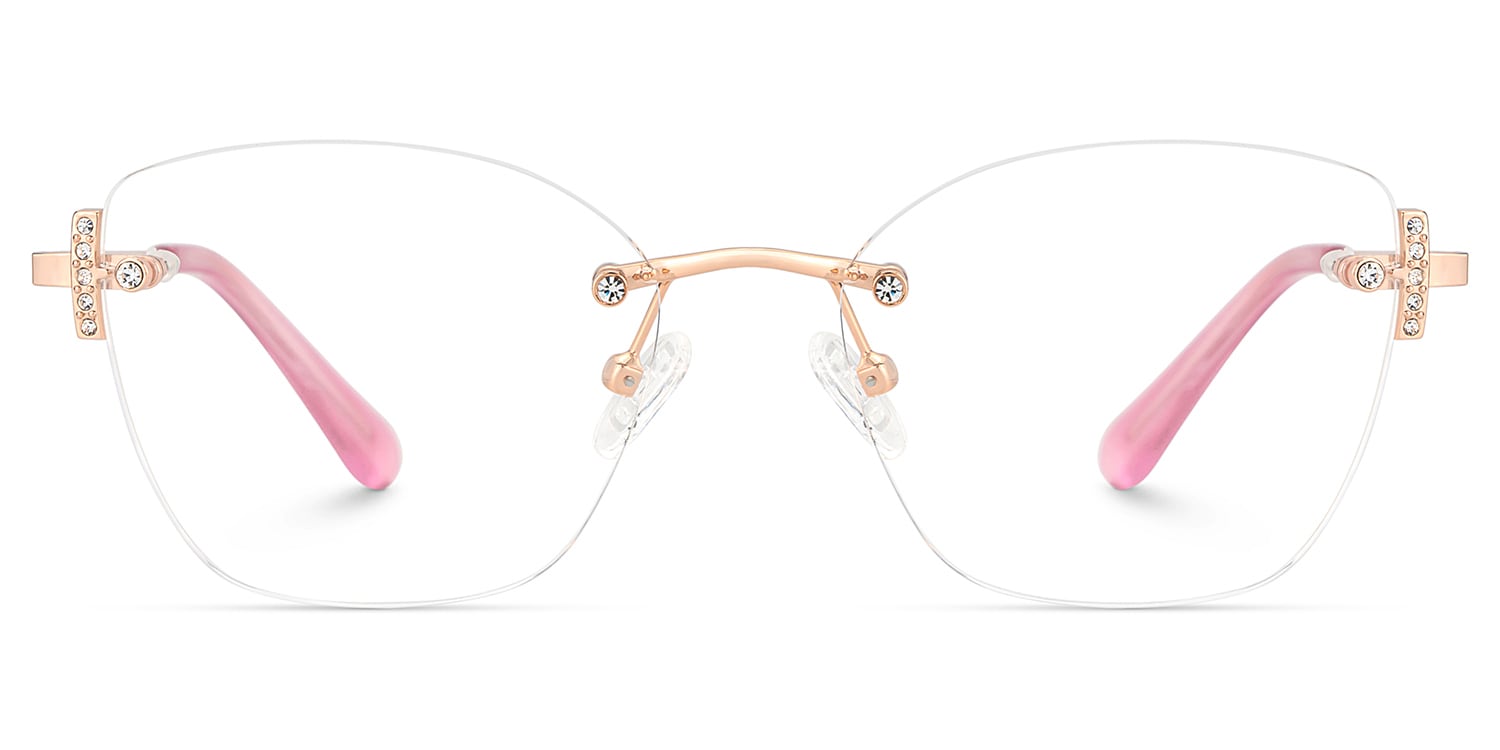 Jaxon Rectangle Rose Gold Glasses