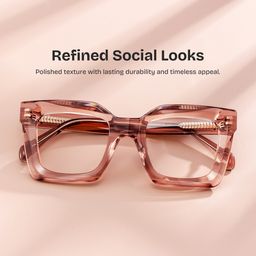 Lobo Square Beige Glasses0