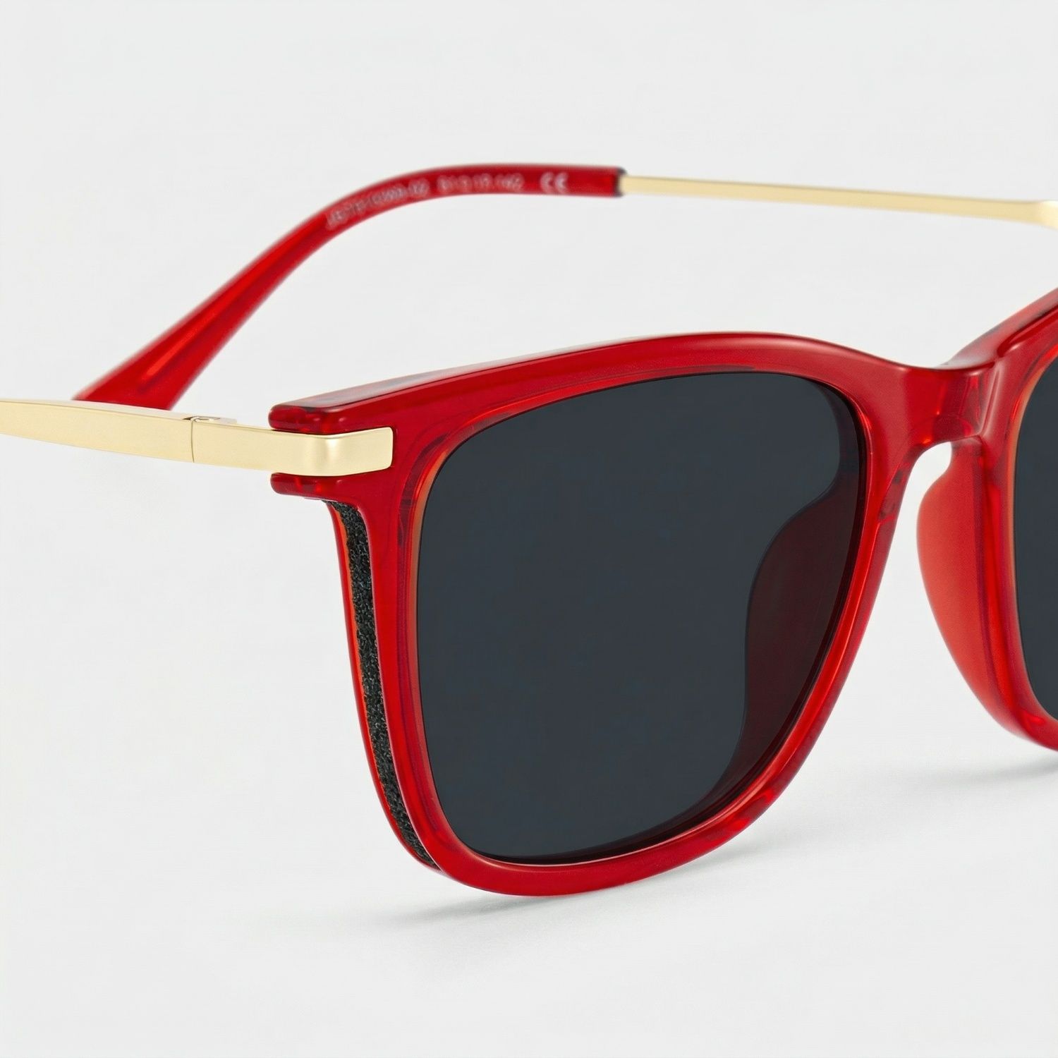 Selena Rectangle Transparent Red Glasses for Women | ZEELOOL4