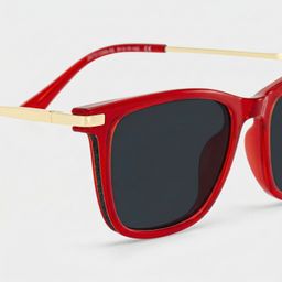 Selena Rectangle Red Glasses4