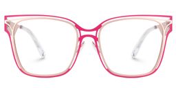 Dacarine Square Pink Gold Glasses1
