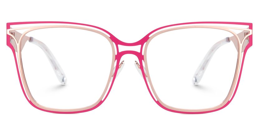 Dacarine Square Pink Gold Glasses