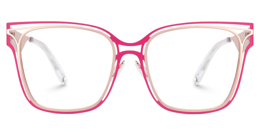 Dacarine Square Pink Gold Glasses