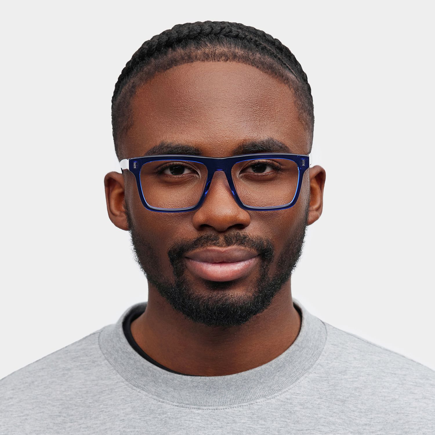 buleページ Rectangle Blue Eyeglasses- Henry Acetate Frame Glasses