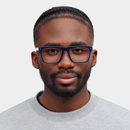 Henry Rectangle Blue Glasses0