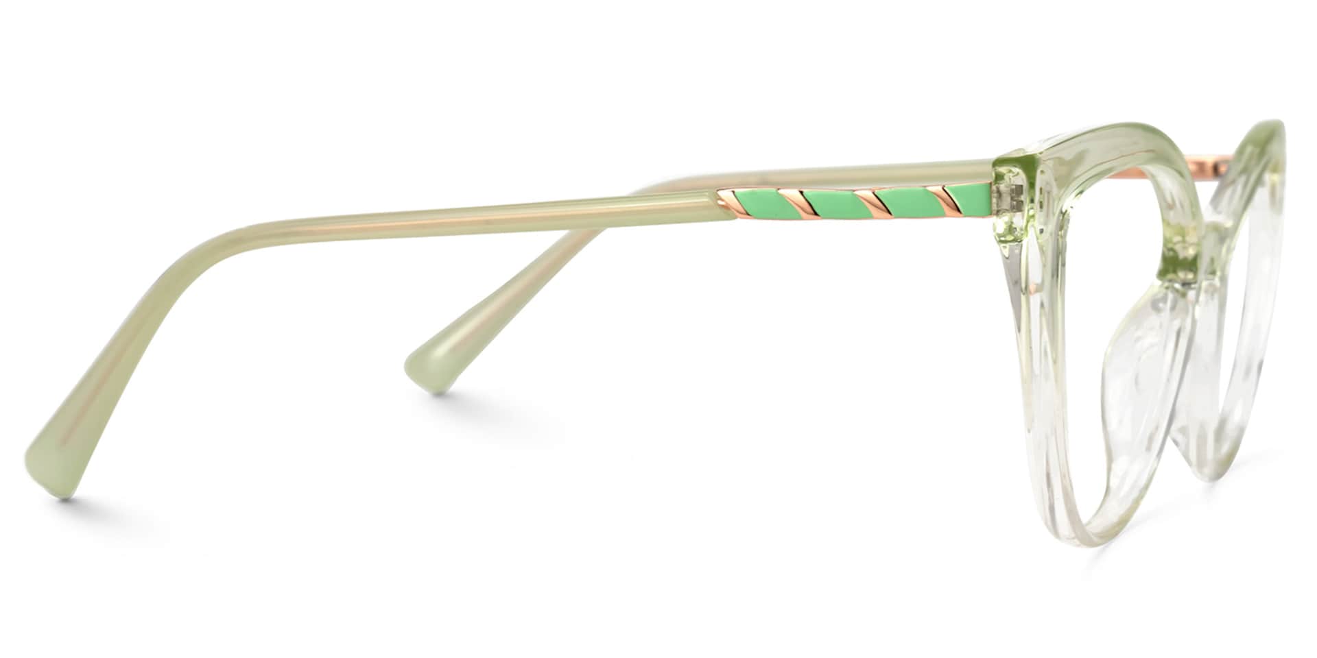 Camelia Cateye Green Glasses2