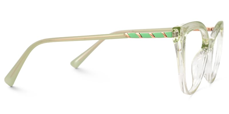 Camelia Cateye Green Glasses2