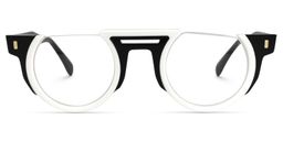 Mastin Round White Glasses0