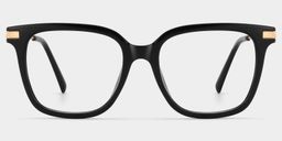 Jacqui Square Black Glasses0