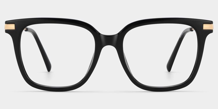 Jacqui Square Black Glasses
