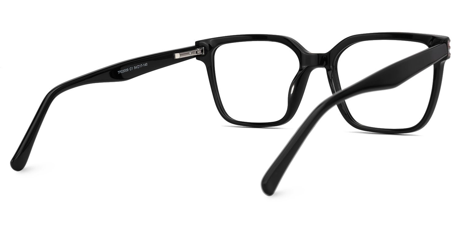 Rectangle Rucke Black Color Frame Glasses | Zeelool3