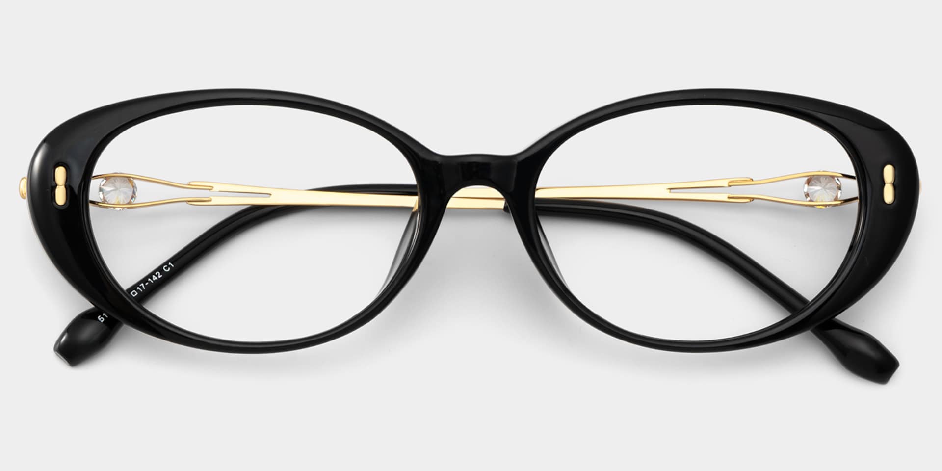 Blaire Black Frame Glasses with Oval Frame Online | ZEELOOL4