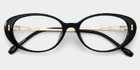 Blaire Oval Black Glasses1
