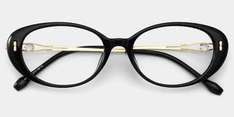Blaire Black Frame Glasses with Oval Frame Online | ZEELOOL1