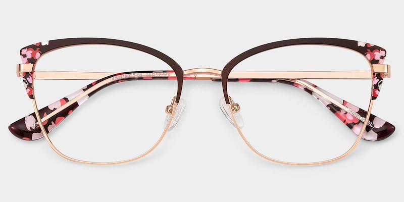 Mariana Brown Frame Glasses with Rectangle Frame Online | ZEELOOL1