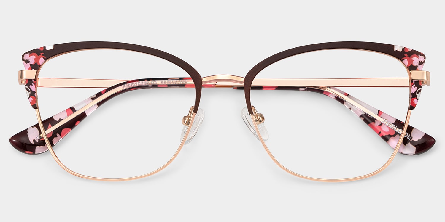 Mariana Rectangle Brown Glasses2
