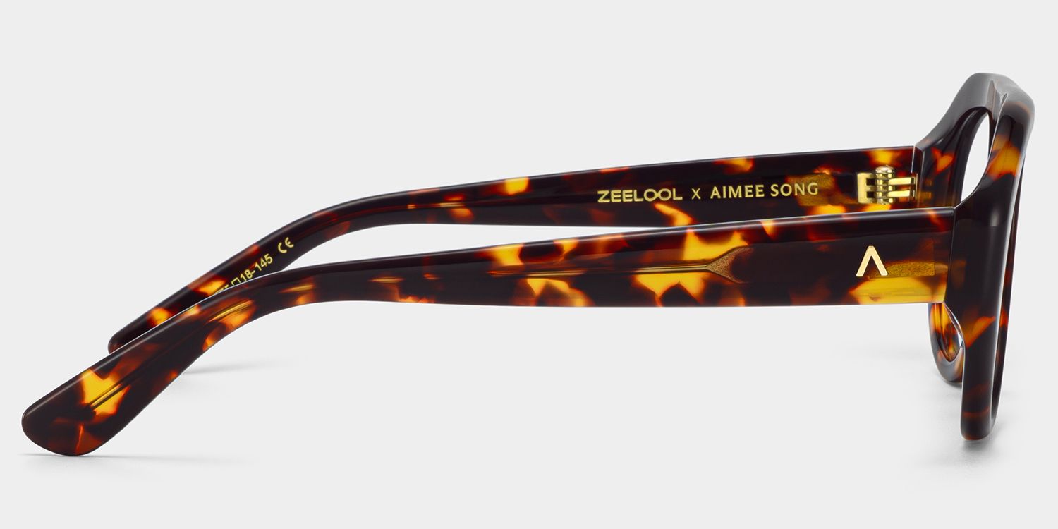 凍える鏡('07TAC/ワコー/エクラアニマル/シネマポルト/AZ) ZEELOOL x Aimee Song The Aviator Tortoise Glasses