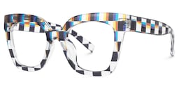 Malcolm Square Multicolor Geek Chic Glasses1