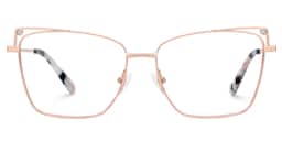 Loraine Rectangle Rose Gold Glasses0