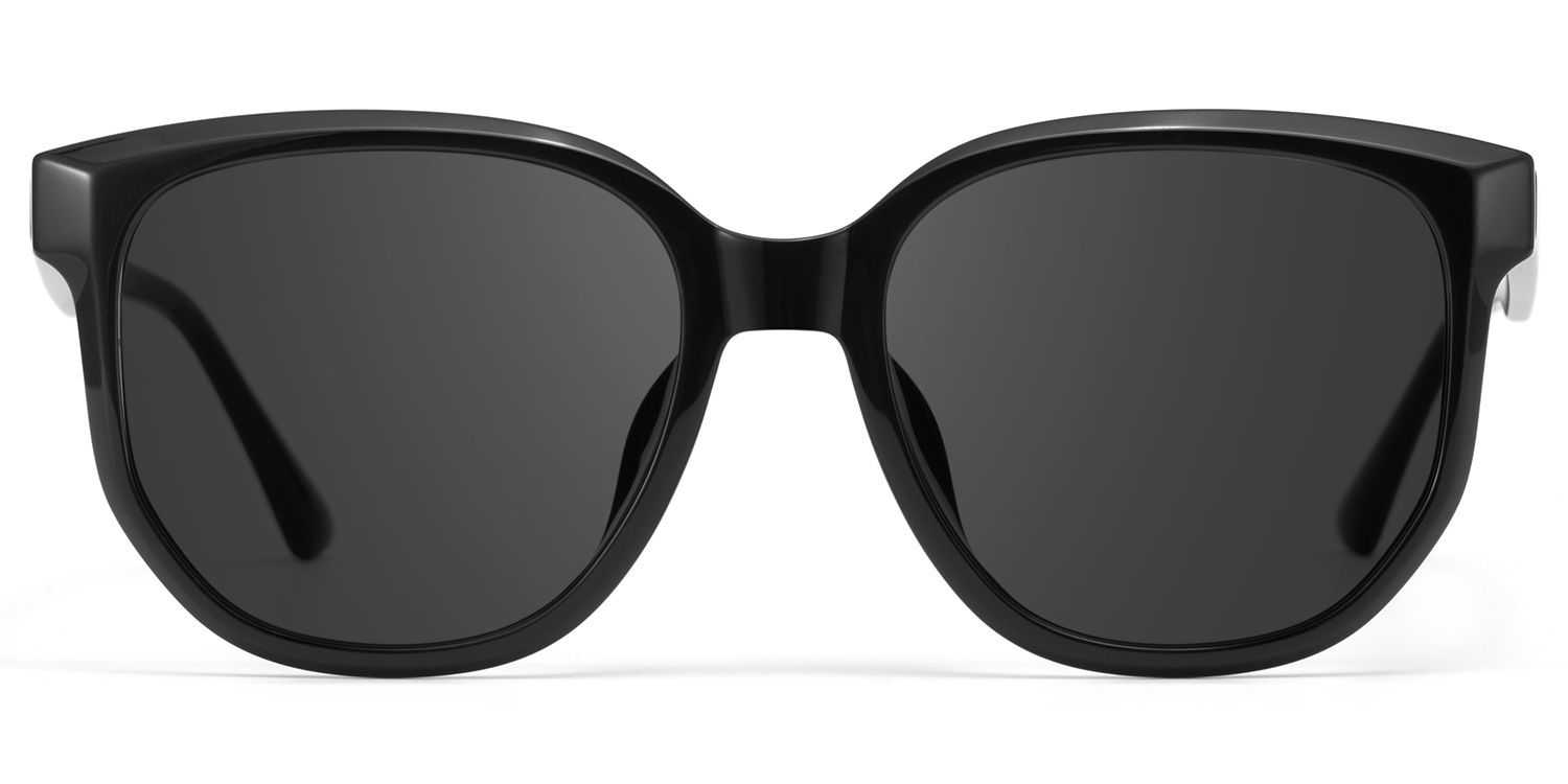 Mirage Black Geometric Polarized Sunglasses for Driving | ZEELOOL0