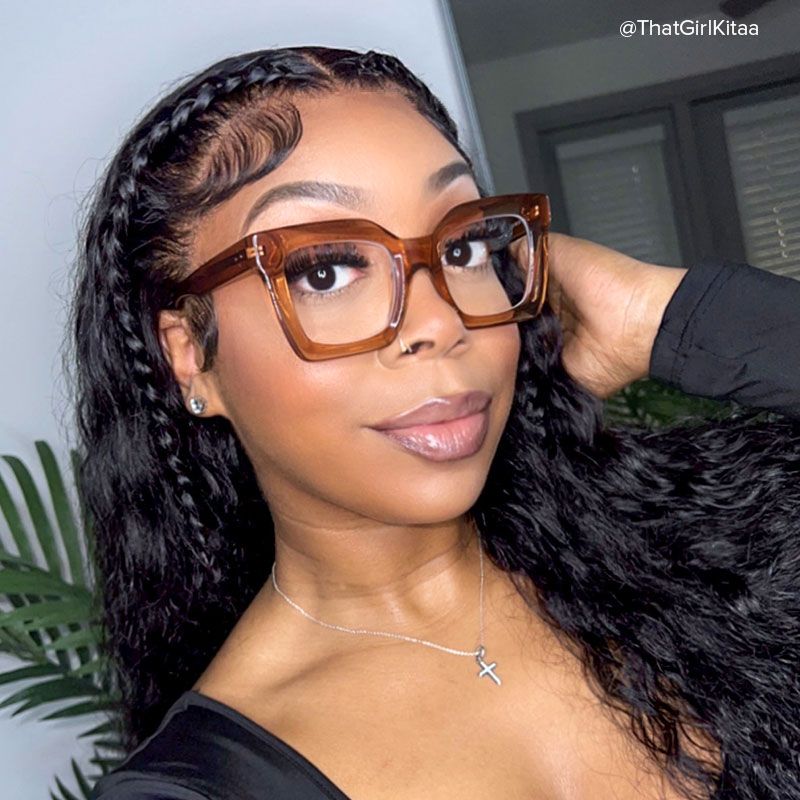 Lobo Square Beige Eyeglasses & Glasses Frames9