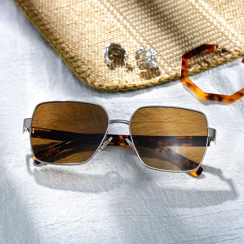 Sahara Brown Square Sunglasses