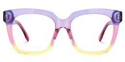 Xion Square Pink-Yellow Glasses1
