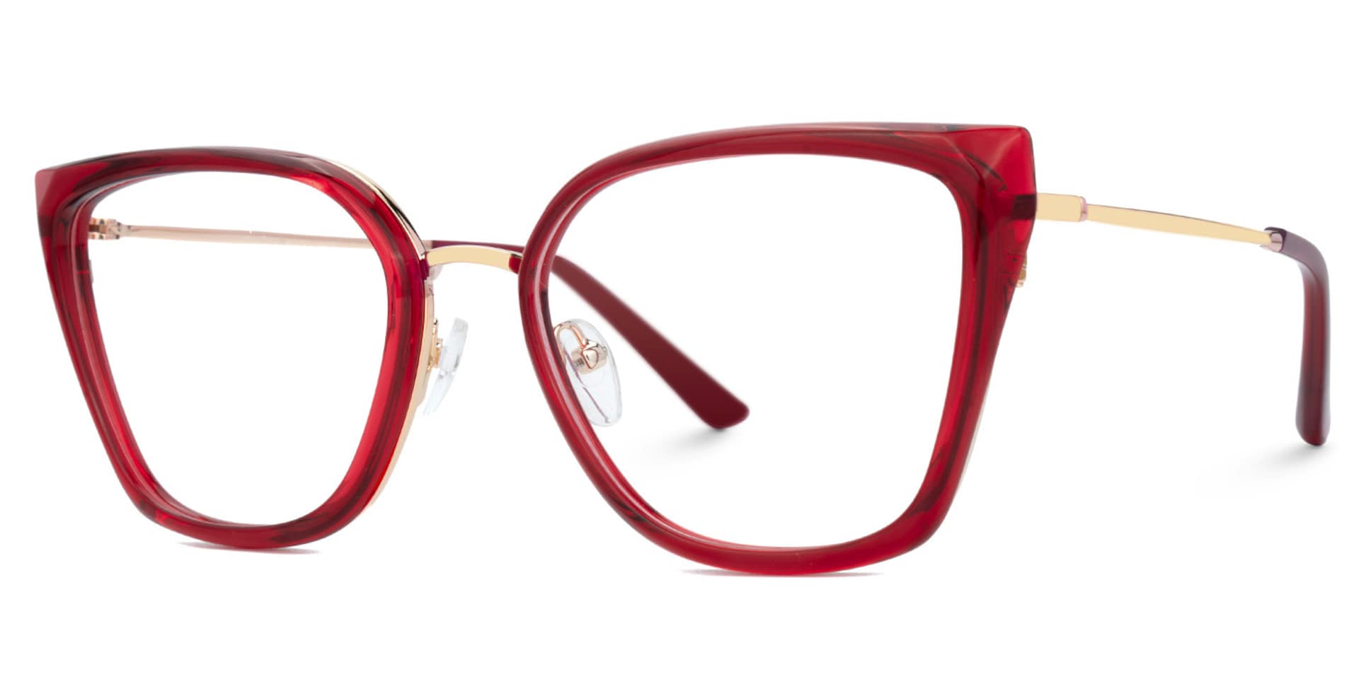 Martine Square Red Glasses | Zeelool Glasses1
