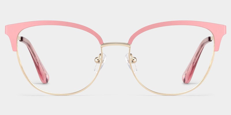 Lacey Pink Matte Frame Glasses with Browline Frame Online | ZEELOOL0