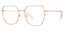 Fife Geometric Rose Gold Glasses3