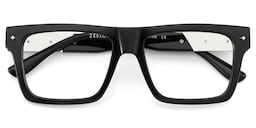 Trent Rectangle Black Glasses2