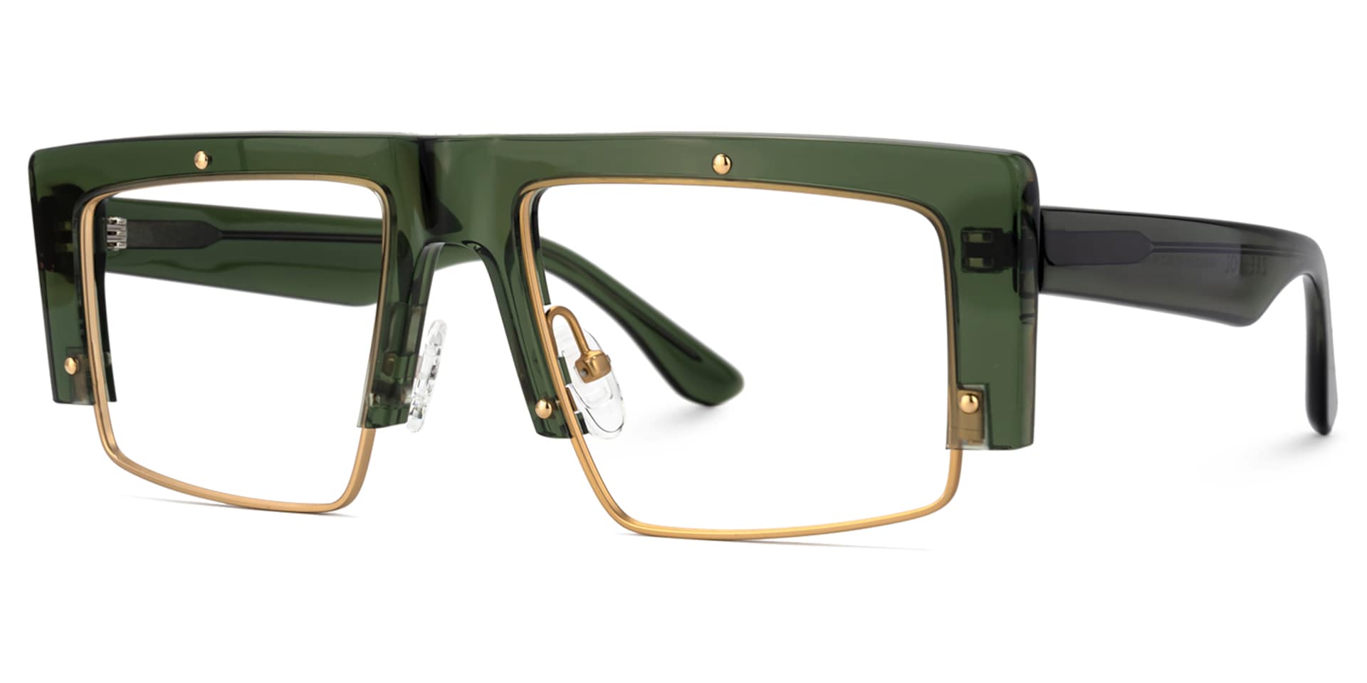 Maldonado Men's Green Glasses With Rectangle Shape | Zeelool2