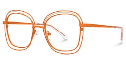 Dilcia Square Orange Glasses1
