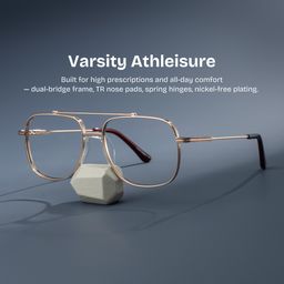 Poppy Rose Gold Aviator Glasses0