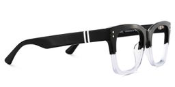 Gaydeh Rectangle Black Clear Glasses4