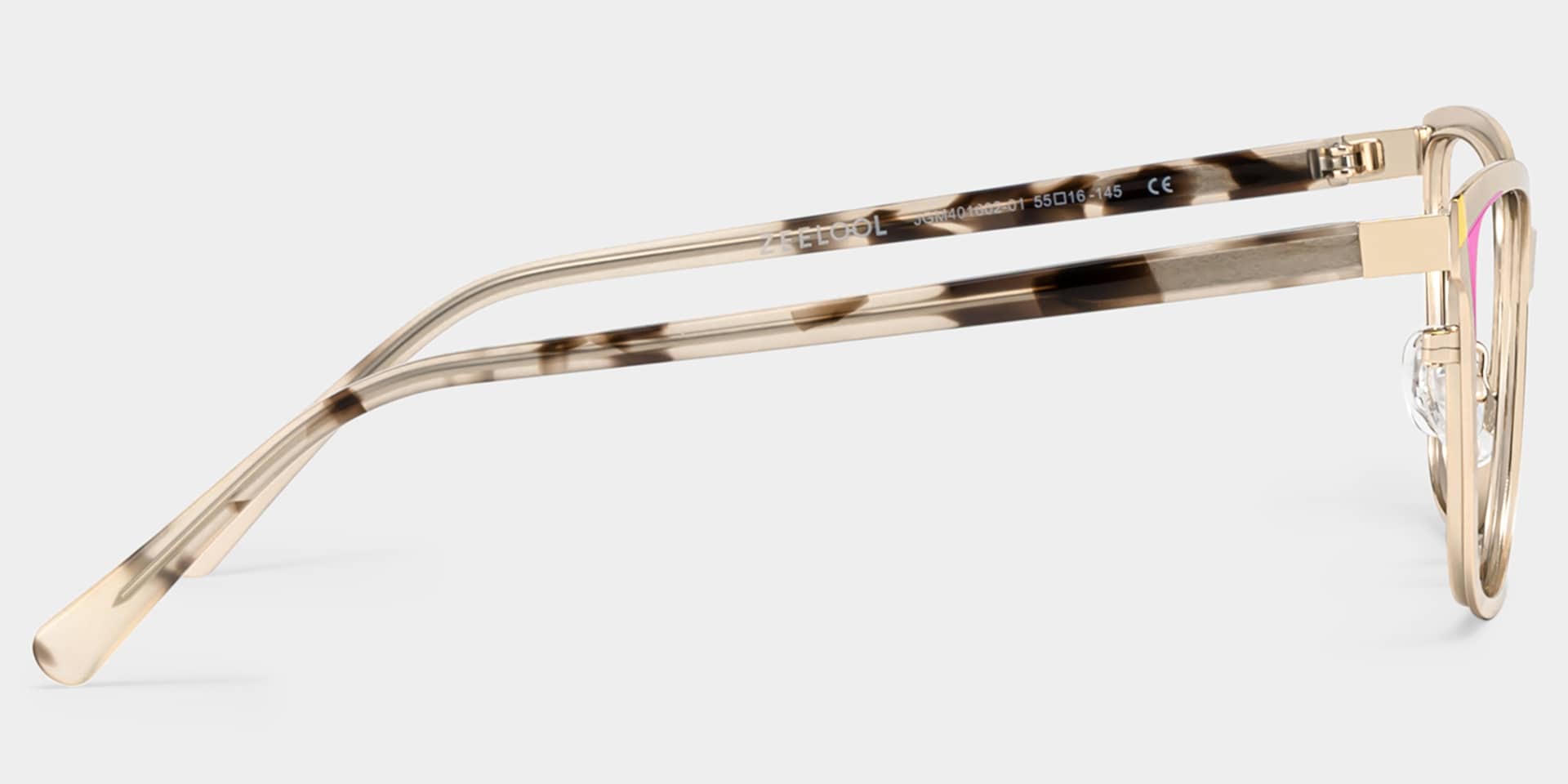 Elise Gold Frame Glasses with Rectangle Frame Online | ZEELOOL4