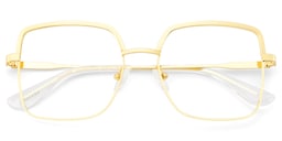 Karan Square Gold Glasses1