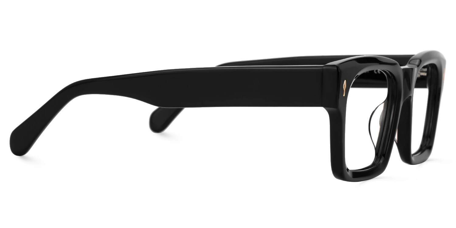 Rectangle Herman Black Frames Designer Glasses2