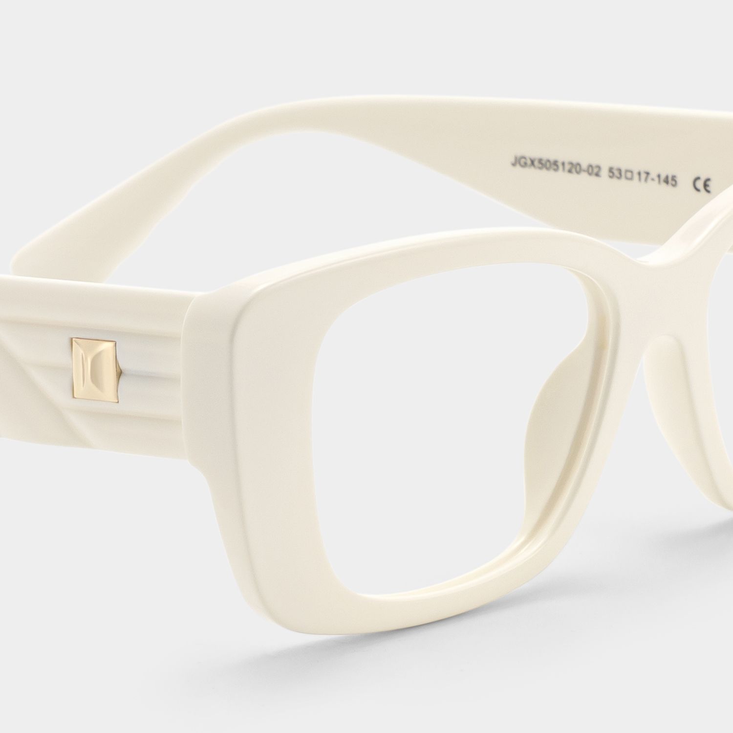 Hannah White Rectangle Frame Eyeglasses | ZEELOOL5