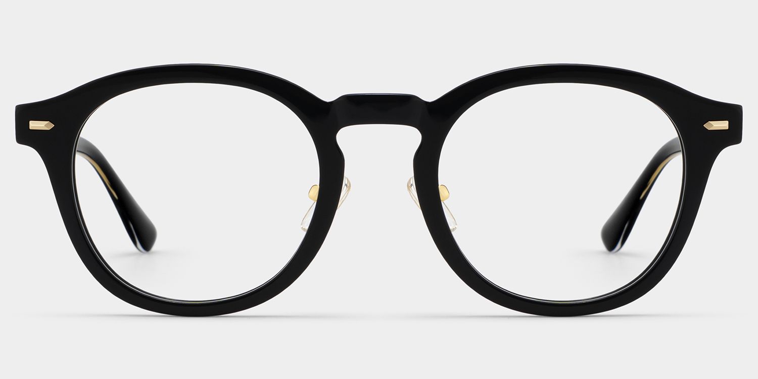 Frances Black Round Glasses for Men & Women | ZEELOOL1