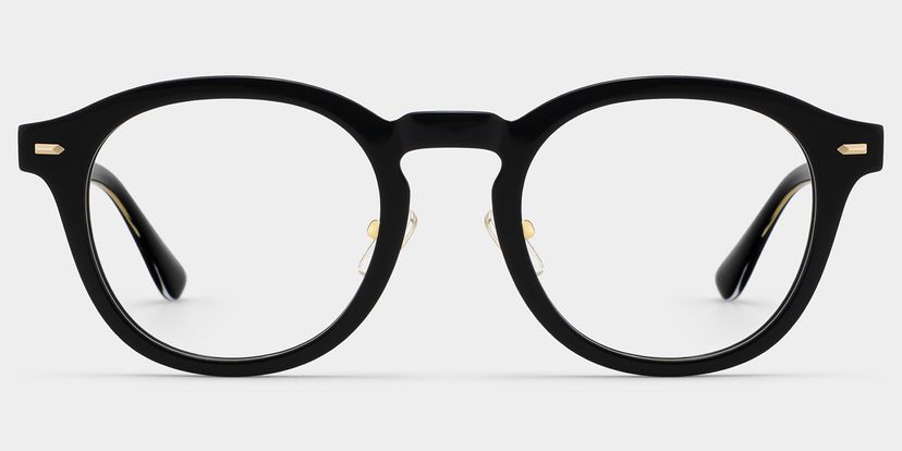 Frances Round Black Glasses