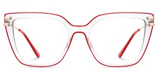 Roxane Square Red Glasses0