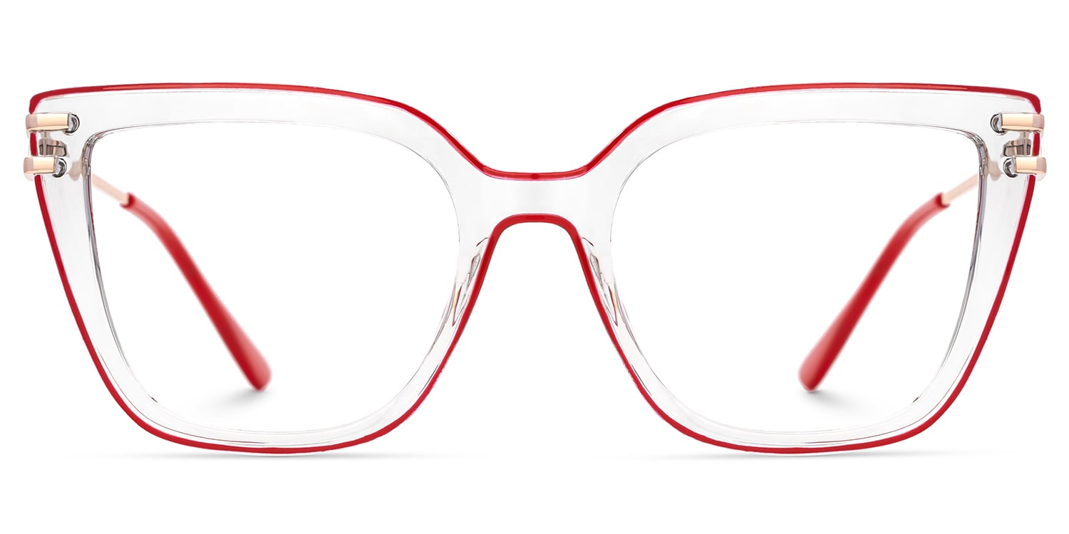 Roxane Square Red Glasses0