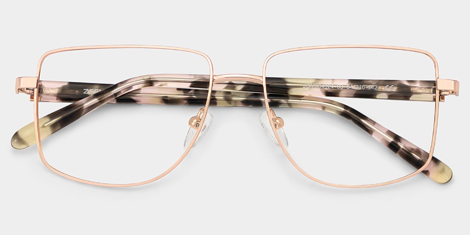 Geometric pattern Eyeglasses- Felicity Metal Frame Glasses2