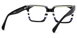 Laguer Rectangle Black Glasses5